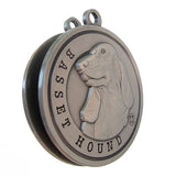 Basset Hound Dog Id Tag Antique Silver Finish - Tags4Tails
