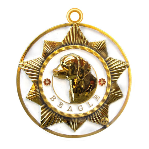 Beagle Dog Id Tag Gold Finish - Tags4Tails