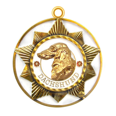 Dachshund Dog Id Tag Gold Finish - Tags4Tails