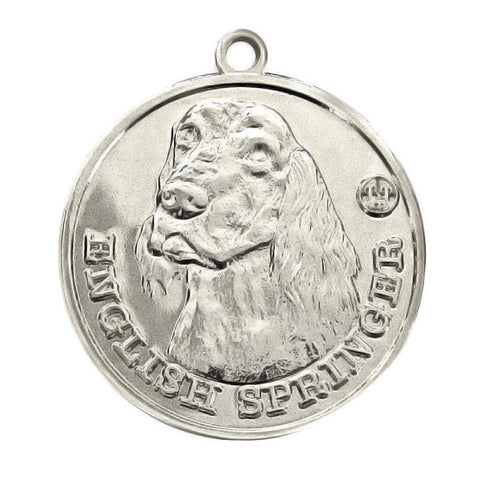 English Springer Dog Id Tag Silver Finish - Tags4Tails