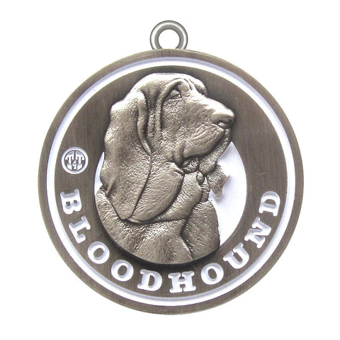 Bloodhound Dog Id Tag Antique Silver Finish - Tags4Tails