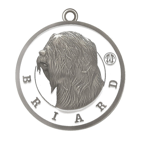 Briard Id Tag Antique Silver Finish - Tags4Tails