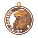 Basset Hound Dog Id Tag Antique Gold Finish - Tags4Tails