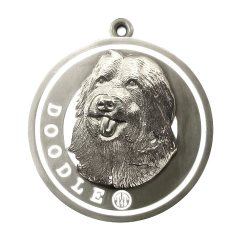 Doodle Dog Id Tag Silver Finish - Tags4Tails