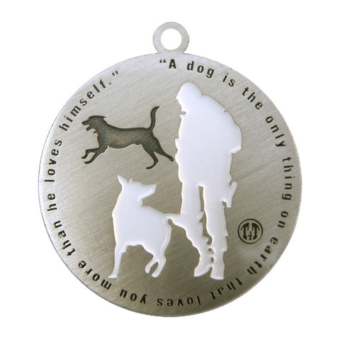 Best Friend Dog Id Tag Antique Silver Finish - Tags4Tails