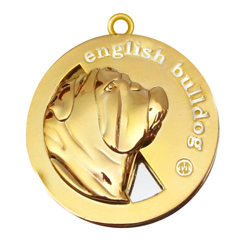 English Bulldog Id Tag Gold Finish - Tags4Tails