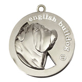 English Bulldog Id Tag Silver Finish - Tags4Tails