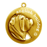 English Bulldog Id Tag Antique Gold Finish - Tags4Tails