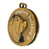 English Bulldog Id Tag Antique Gold Finish - Tags4Tails