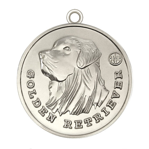 Golden Retriever Dog Id Tag Silver Finish - Tags4Tails