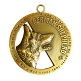 German Shepherd Dog Id Tag Antique Gold Finish - Tags4Tails