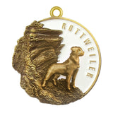 Rottweiler Dog Id Tag Antique Gold Finish - Tags4Tails