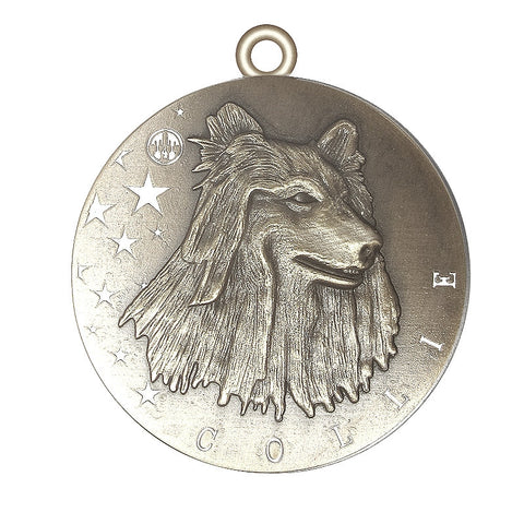 Collie Id Tag Antique Silver Finish - Tags4Tails