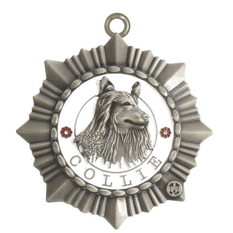 Collie Id Tag Antique Silver Finish - Tags4Tails