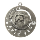 Shih Tzu Dog Id Tag Antique Silver Finish - Tags4Tails