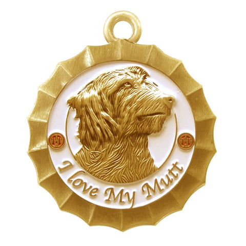 Mutt Dog Id Tag Antique Gold Finish - Tags4Tails