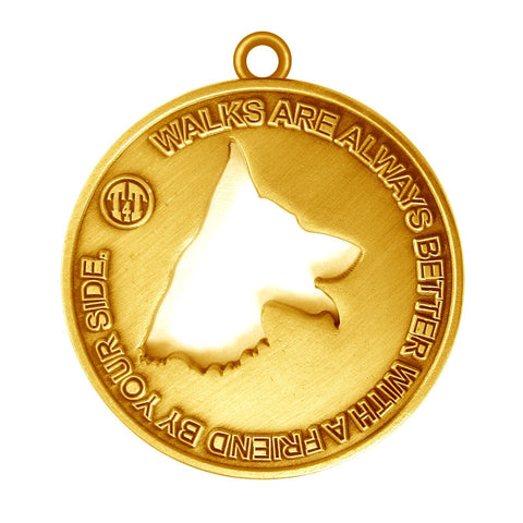 Walks GS Dog Id Tag Antique Gold Finish - Tags4Tails