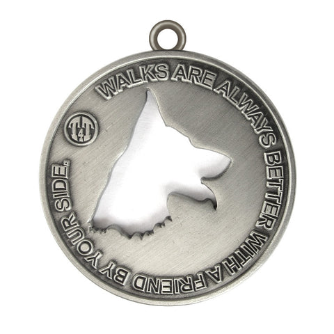 Walks GS Dog Id Tag Antique Silver Finish - Tags4Tails