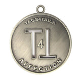 T4T Affection Dog Id Tag Antique Silver Finish - Tags4Tails