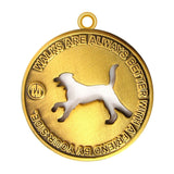 Walk with a Friend Dog Id Tag Antique Gold Finish - Tags4Tails