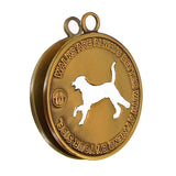 Walk with a Friend Dog Id Tag Antique Gold Finish - Tags4Tails