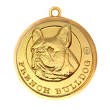 French Bulldog Gold Finish Dog Id Tag - Tags4Tails