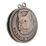 French Bulldog Antique Silver Dog Id Tag - Tags4Tails