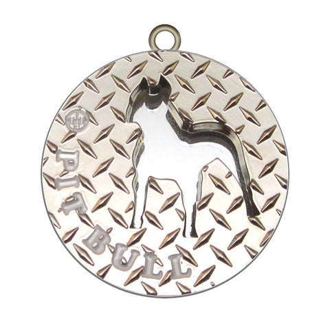 Pit Bull Dog Id Tag Silver Finish - Tags4Tails