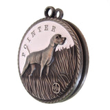 Pointer Dog Id Tag Antique Silver Finish - Tags4Tails