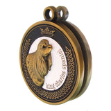 King Charles Spaniel Dog Id Tag Antique Gold Finish - Tags4Tails