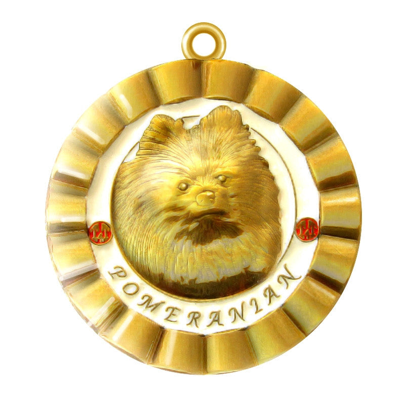 Pomeranian Dog Id Tag Gold Finish - Tags4Tails