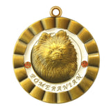 Pomeranian Dog Id Tag Antique Gold Finish - Tags4Tails
