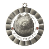 Pomeranian Dog Id Tag Antique Silver Finish - Tags4Tails