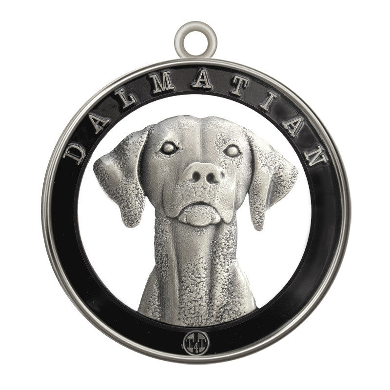 Dalmatian Dog Id Tag Antique Silver Finish - Tags4Tails