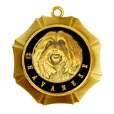 Havanese Dog Id Tag Antique Gold Finish - Tags4Tails