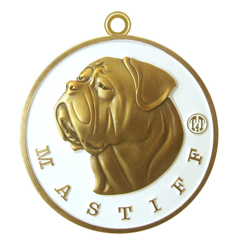Mastiff Dog Id Tag Antique Gold Finish - Tags4Tails