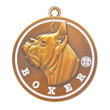 Boxer Id Tag Antique Gold Finish - Tags4Tails