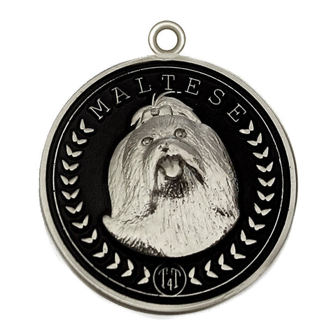 Maltese Dog Id Tag Silver Finish - Tags4Tails