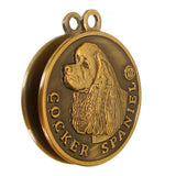 Cocker Spaniel Id Tag Antique Gold Finish - Tags4Tails