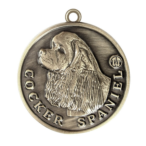 Cocker Spaniel Id Tag Antique Silver Finish - Tags4Tails