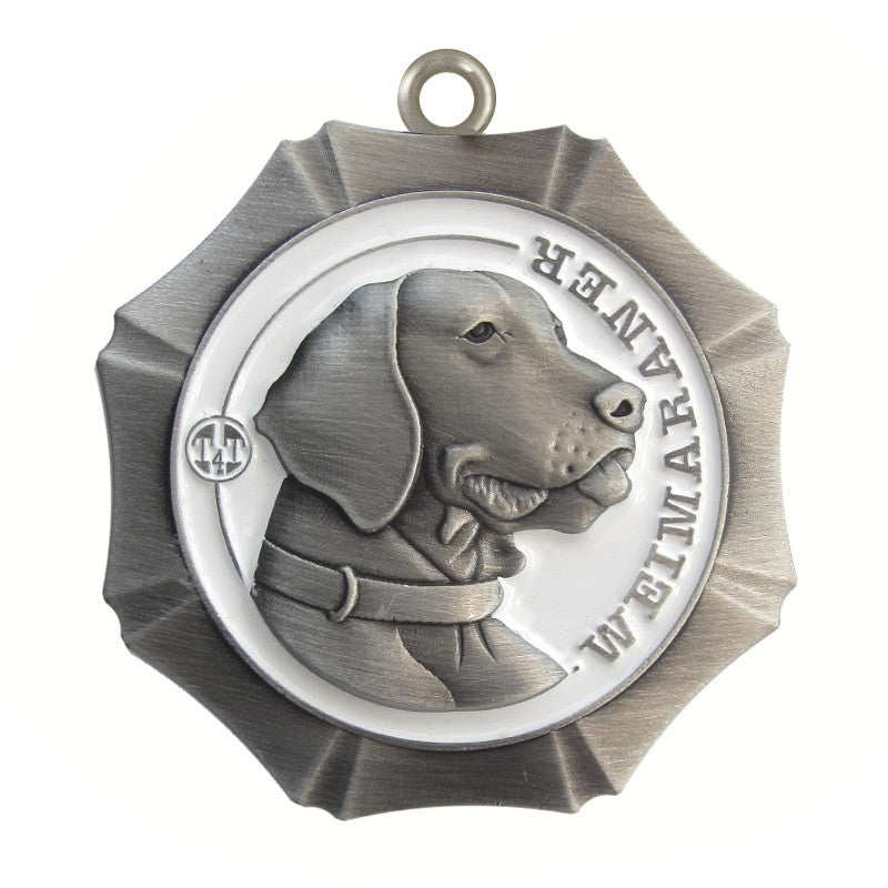Weimaraner Dog Id Tag Antique Silver Finish - Tags4Tails