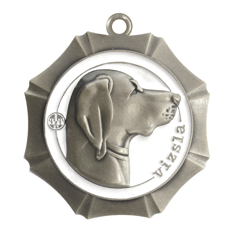 Vizsla Dog Id Tag Antique Silver Finish - Main Image