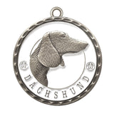 Dachshund Dog Id Tag Antique Silver Finish - Tags4Tails