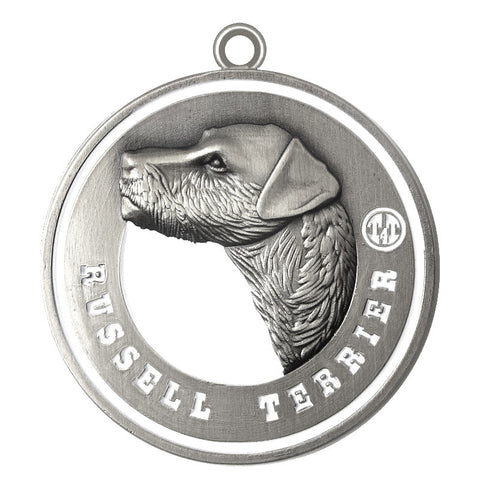 Russell Terrier Dog Id Tag Antique Silver Finish - Tags4Tails