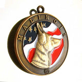 Malinois Dog Id Tag Antique Gold Finish - Tags4Tails