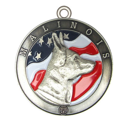 Malinois Dog Id Tag Antique Silver Finish - Tags4Tails