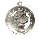 Saint Bernard Dog Id Tag Antique Silver Finish - Tags4Tails