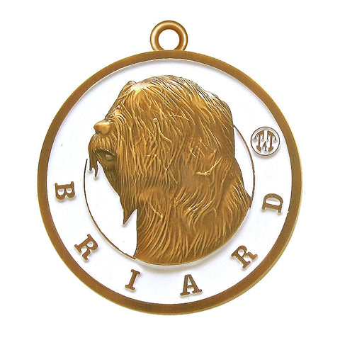 Briard Id Tag Antique Gold Finish - Tags4Tails