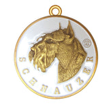 Schnauzer Dog Id Tag Antique Gold Finish - Tags4Tails