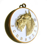 Schnauzer Dog Id Tag Antique Gold Finish - Tags4Tails